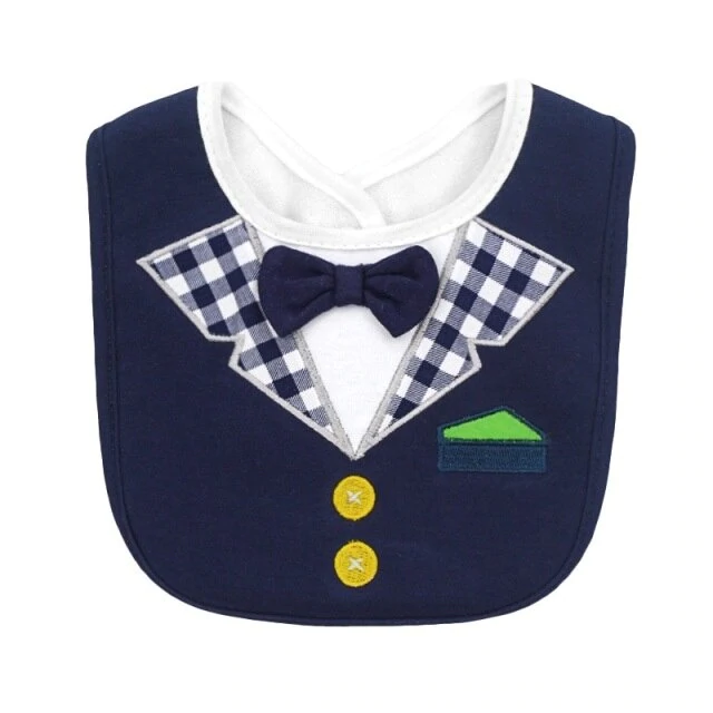 Designer Waterproof Double Cotton Embroidered Bibs for Boys by Kabier