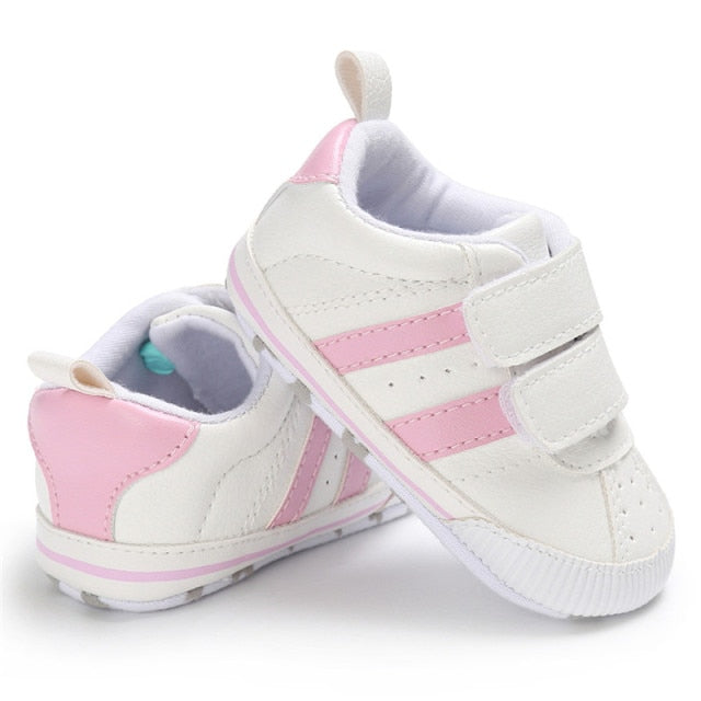 Low Top Anti-Slip Soft Leather Breathable Sneakers for Girls by First Walker