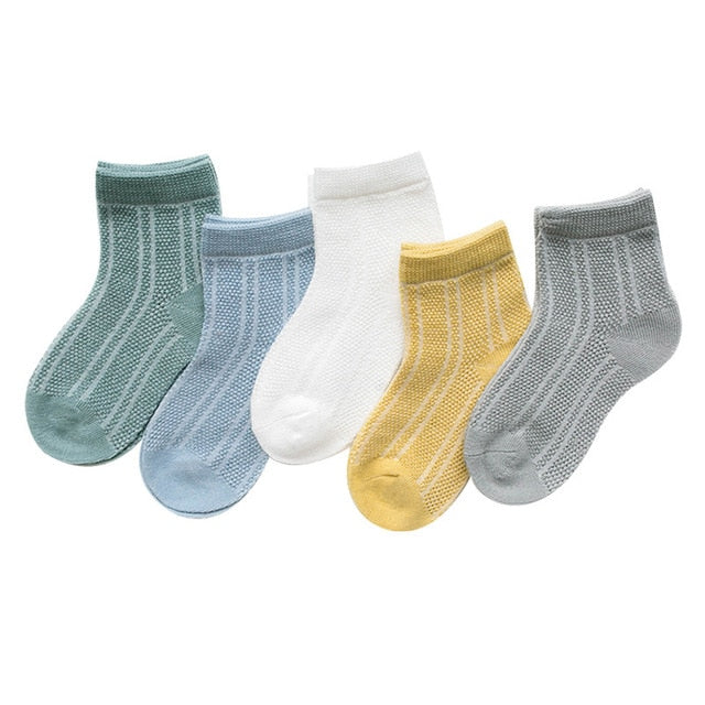 Soft Cotton Mesh Socks for Girls (5-Pack) by Kids Play