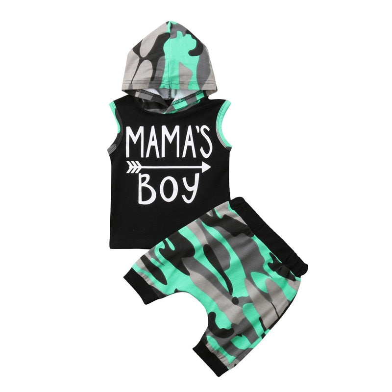 2-Piece Hooded Tank Top and Shorts for Boys by Liora