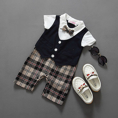 4-Piece Short Sleeve Cotton Suits for Boys by Faithtur