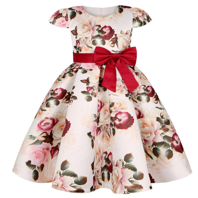Sleeveless Flower Print Cotton Dresses for Girls by BiBi