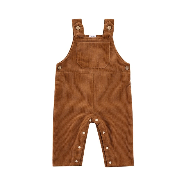 Solid Color Corduroy Coverall Rompers for Girls by Liora