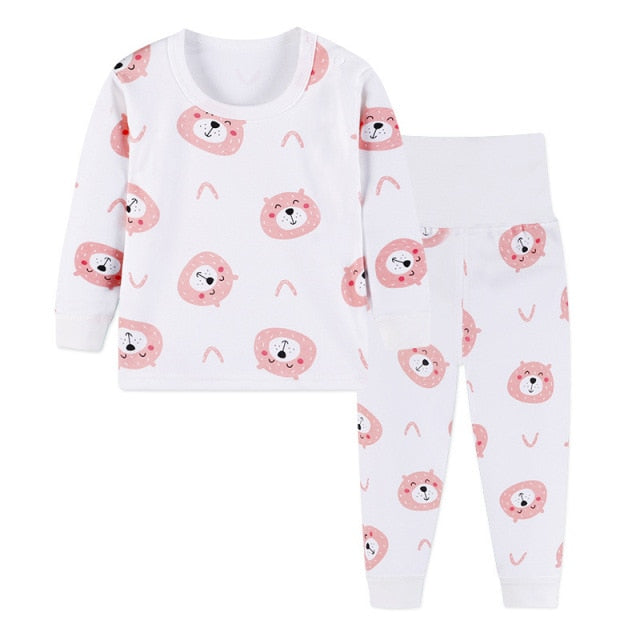 2-Piece Long Sleeve Cotton Pajamas for Girls by Sumi