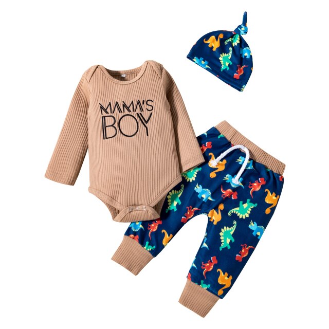 3-Piece Long Sleeve Onesie and Pants Set for Boys by Liora
