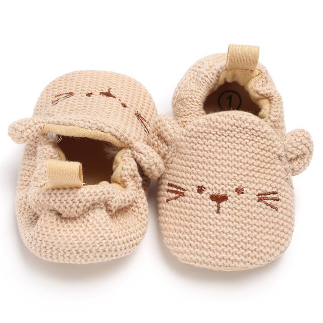 Low Top Anti-Slip Soft Knit Booty Shoes for Girls by Emma