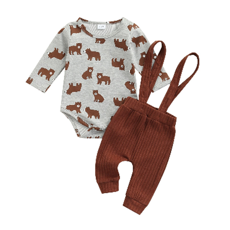 2-Piece Long Sleeve Onesie and Pants Set for Boys by Liora