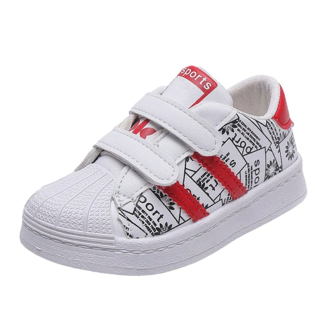 Low Top Soft Leather Casual Sneakers for Boys by M. Lei