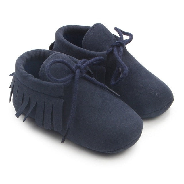 Unisex Anti-Slip Soft Leather Designer Moccasin Boots by Kids Play