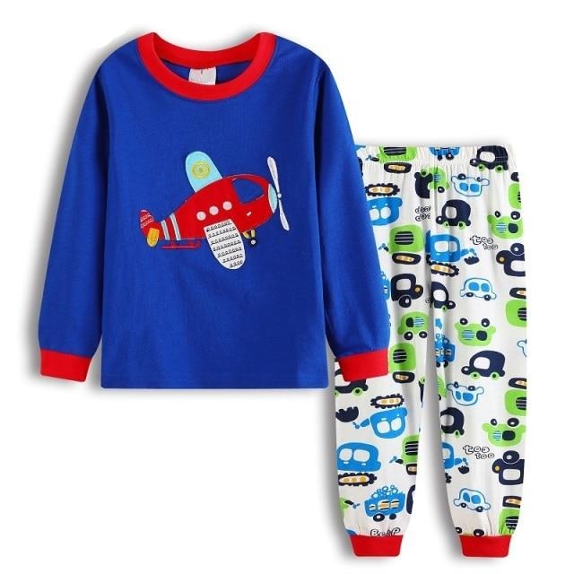 2-Piece Long Sleeve Cotton Pajamas for Boys by Chivry