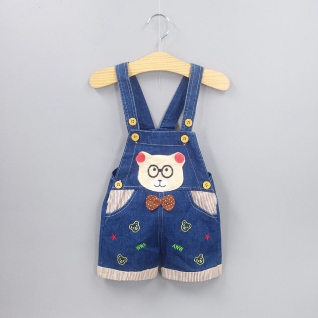 Unisex Animal Print Denim Coverall Rompers by Chumey