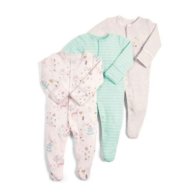 Long Sleeve Cotton Pajamas for Girls (3-Pack) by Lify