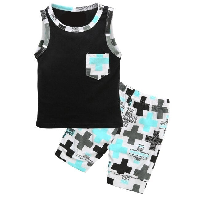 2-Piece Tank Top and Shorts Set for Boys by Mini Car