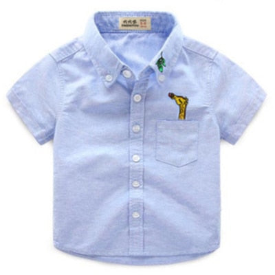 Long and Short Sleeve Cotton Solid Color Shirts for Boys by BT Clothing