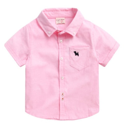 Long and Short Sleeve Cotton Solid Color Shirts for Boys by BT Clothing