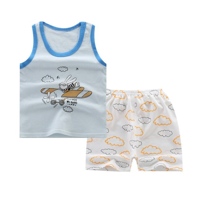 2-Piece Tank Top and Shorts Set for Boys by Mini Car
