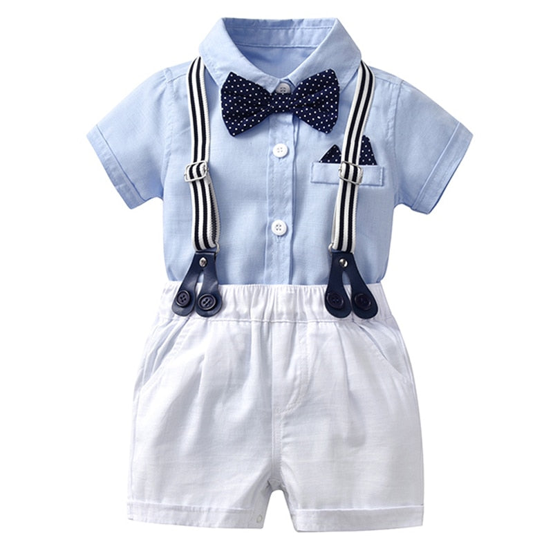 5-Piece Short Sleeve Cotton Onesie Outfit for Boys by Jiawa