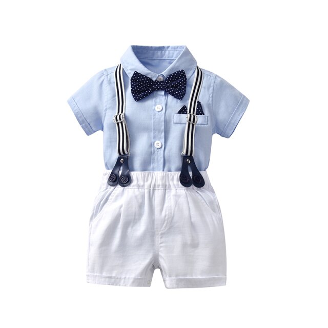 5-Piece Short Sleeve Cotton Onesie Outfit for Boys by Jiawa
