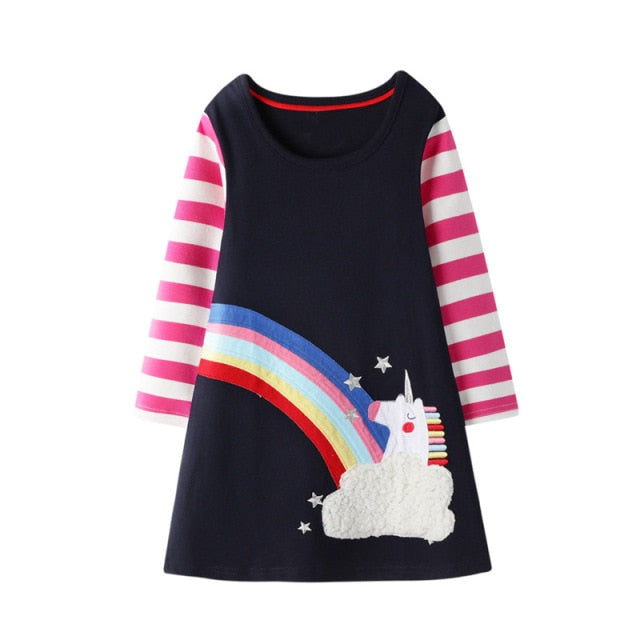 Long Sleeve Cotton Dresses for Girls by Nova Clothing