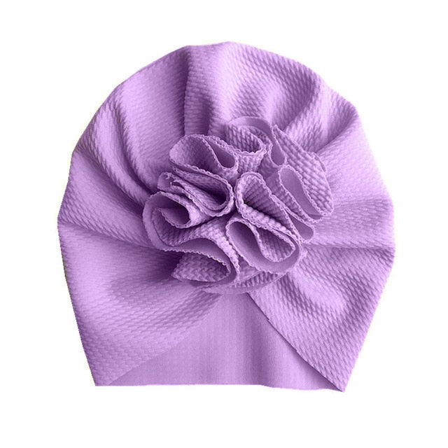 Designer Floral Cotton Beanie for Girls by Beanie