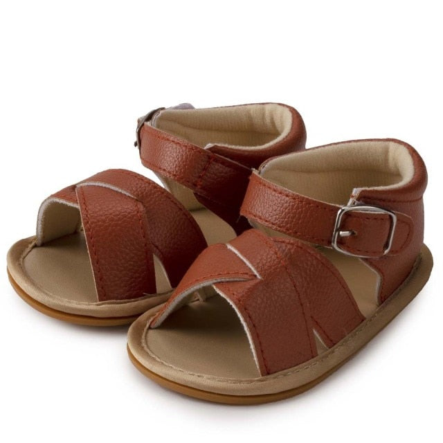 Anti-Slip Soft Leather Designer Sandals for Girls by First Walker