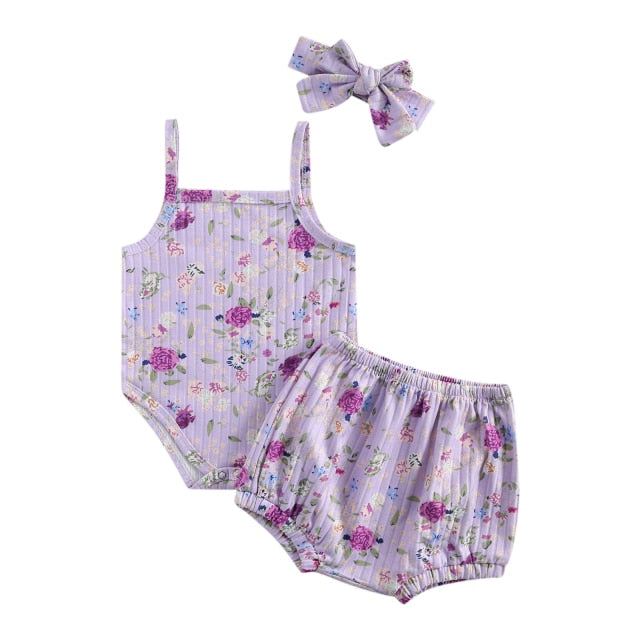 3-Piece Sleeveless Onesies and Bottoms for Girls by Liora