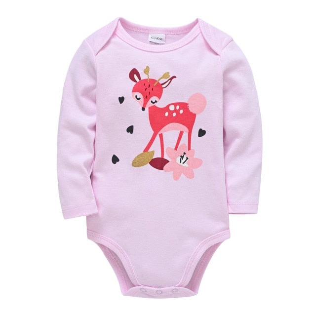 Long Sleeve Cotton Onesies for Girls by Honey Zone