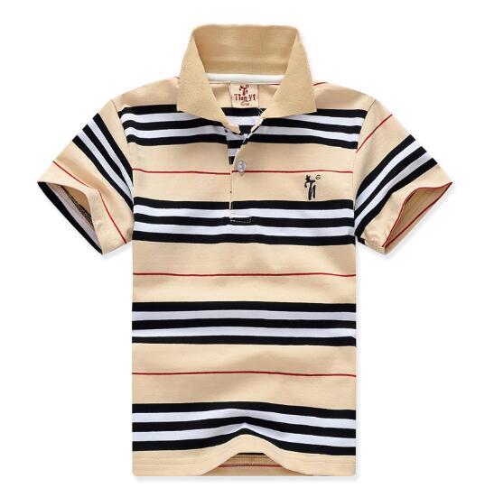 Short Sleeve Cotton Fashion Striped Shirts for Boys by Campur