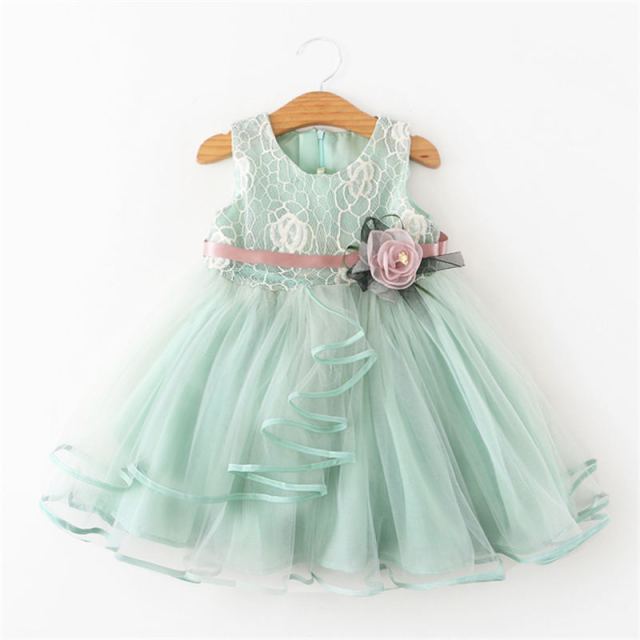 Sleeveless Cotton Lace Little Princess Dresses for Girls by Ai Meng
