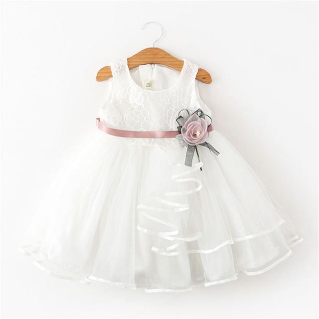 Sleeveless Cotton Lace Little Princess Dresses for Girls by Ai Meng