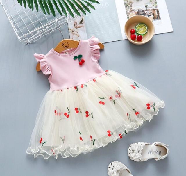 Sleeveless Cotton Laced Dresses for Girls by Loyin