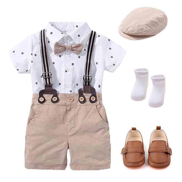 9-Piece Short Sleeve Cotton Onesie Outfit for Boys by Jiawa