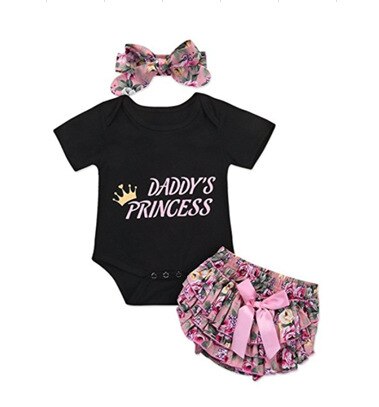 3-Piece Short Sleeve Onesie Set for Girls by Fetch