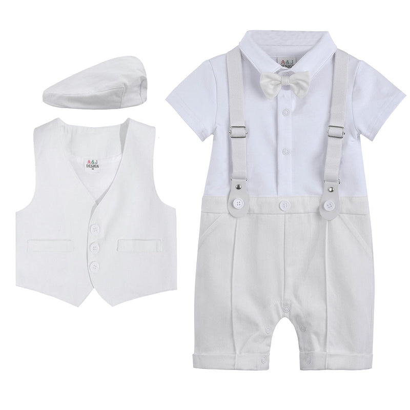 6-Piece Short Sleeve Cotton Onesie Outfit for Boys by A&J Designs