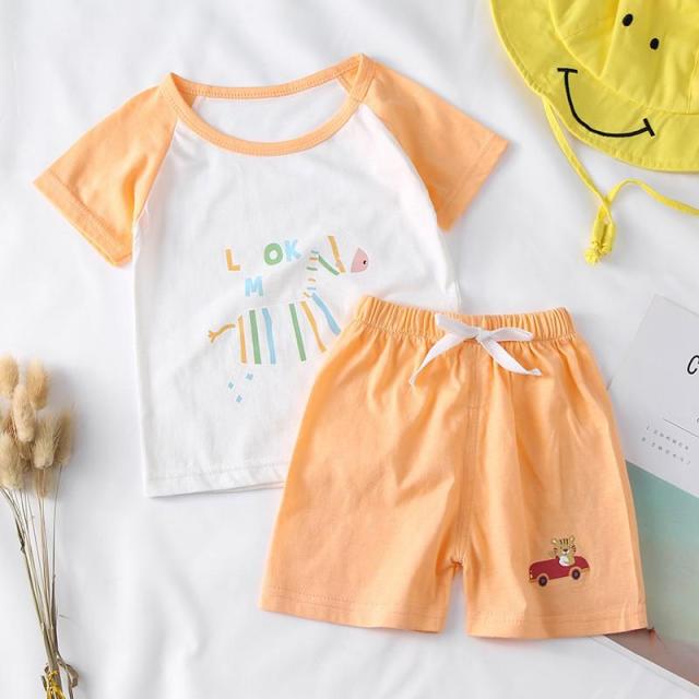 2-Piece Cotton Short Sleeve Shirt and Shorts Set for Girls by Liora