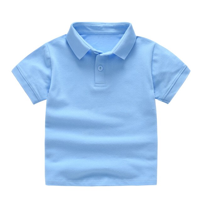 Unisex Short Sleeve Solid Color Cotton Polo Shirts by OKP