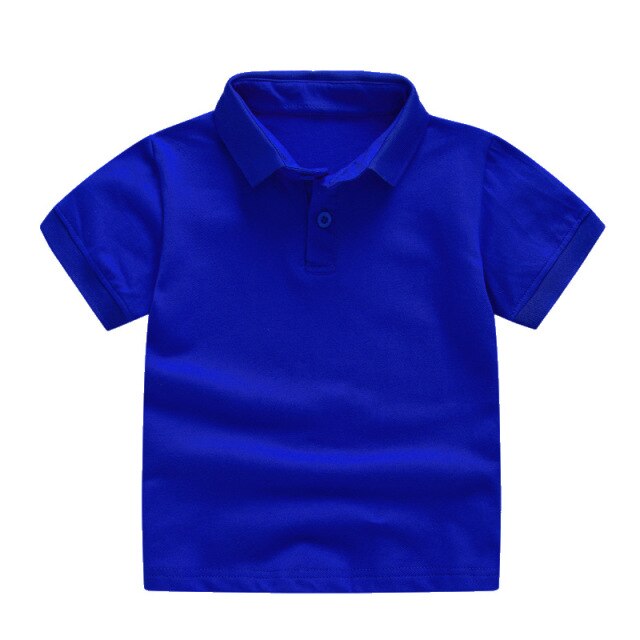 Unisex Short Sleeve Solid Color Cotton Polo Shirts by OKP