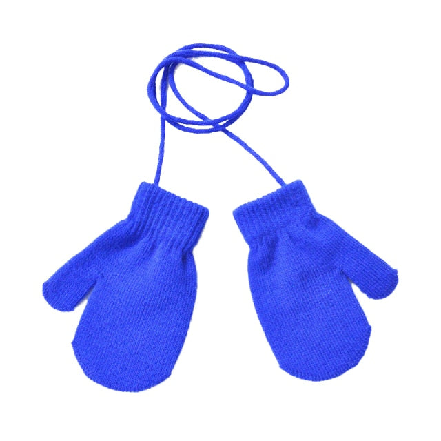 Cotton Hanging Neck Mittens for Girls by Warmon