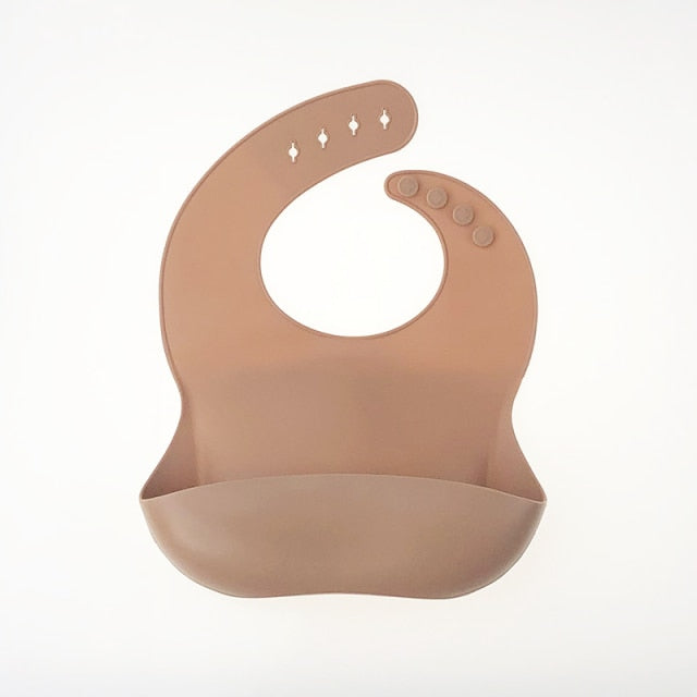 Unisex Standard Waterproof Silicone Banana Bibs with Catcher by Silica