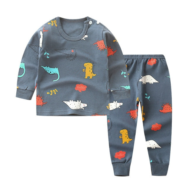 2-Piece Long Sleeve Cotton Pajamas for Boys By Chivry