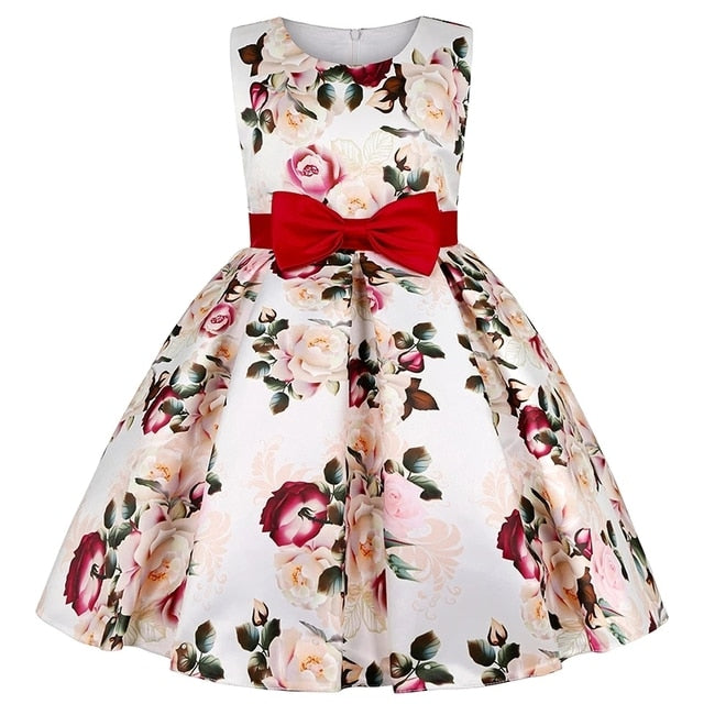 Sleeveless Flower Print Cotton Dresses for Girls by BiBi