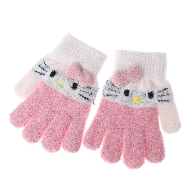 3D Cotton Kitten Gloves for Girls by Arling