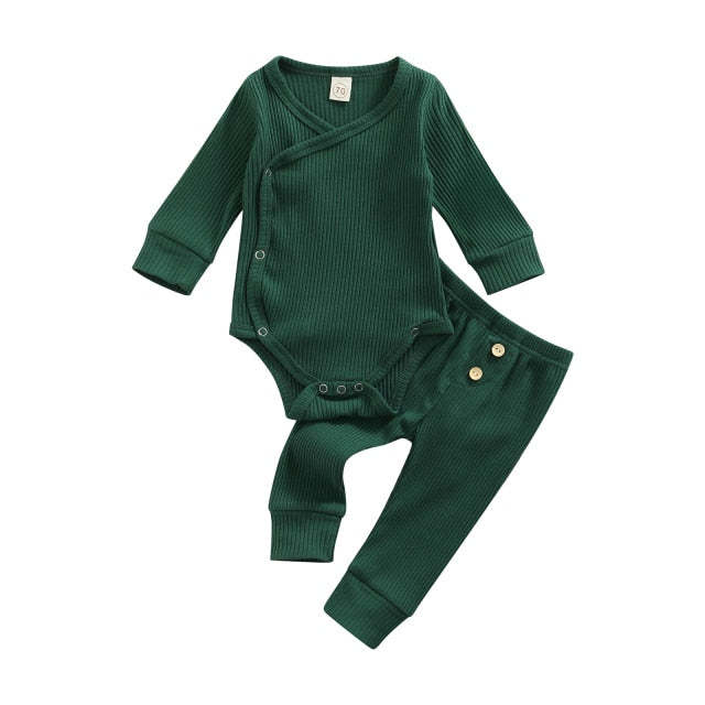 2-Piece Unisex Long Sleeve Onesie and Pants Set by Liora