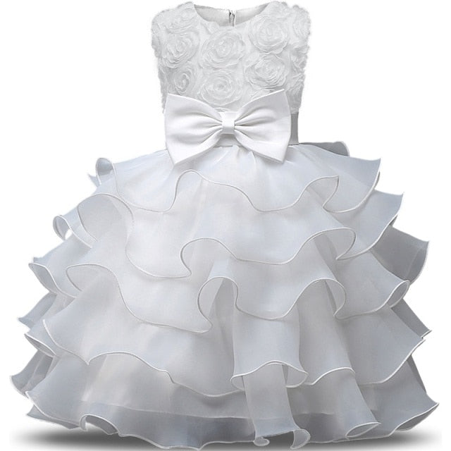 Sleeveless Ruffled Cotton Bell Dress for Girls by Aini Bab