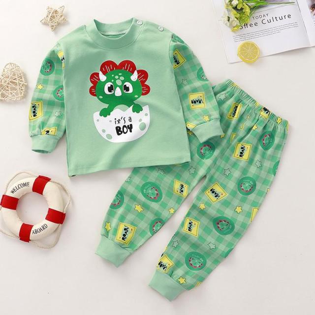 2-Piece Cotton Long Sleeve Cotton Pajamas for Girls by Chivry