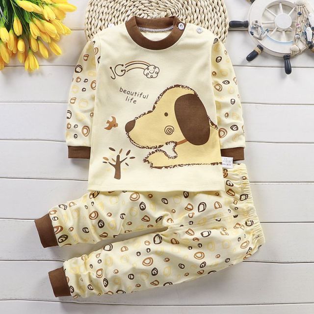 2-Piece Long Sleeve Cotton Pajamas for Girls by BiBi