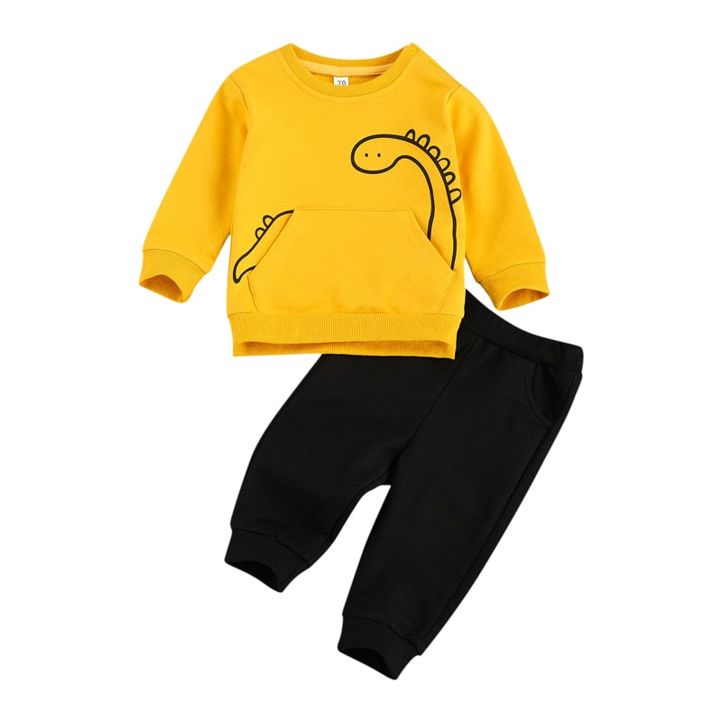 2-Piece Long Sleeve Shirt and Pants Set for Boys by Liora