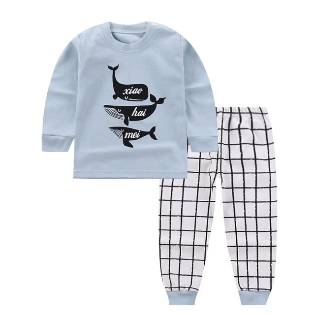2-Piece Long Sleeve Cotton Pajamas for Boys by OrangeMom
