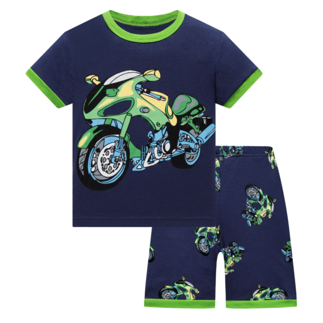2-Piece Cotton Short Sleeve Shirt and Shorts for Boys by Chivry