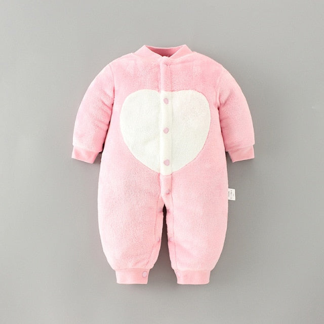 Unisex Fleece Covered Jumpsuits for Newborns and Infants by BeBe